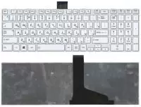 Клавиатура для ноутбука Toshiba Satellite L850, L875, L870, L855 белая c белой рамкой